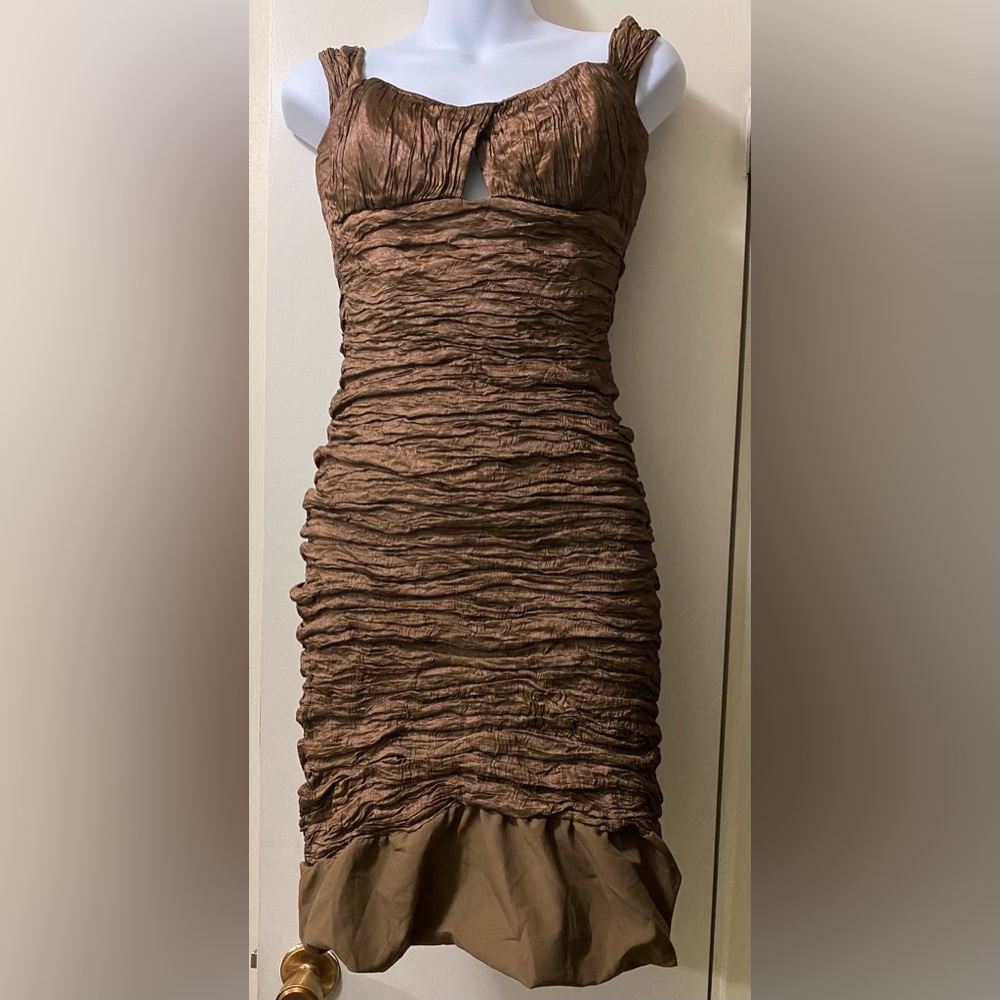 Ruched Metallic Dress